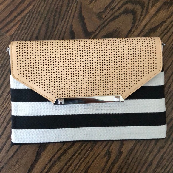 Stella & Dot Handbags - Stripe Stella & Dot Clutch